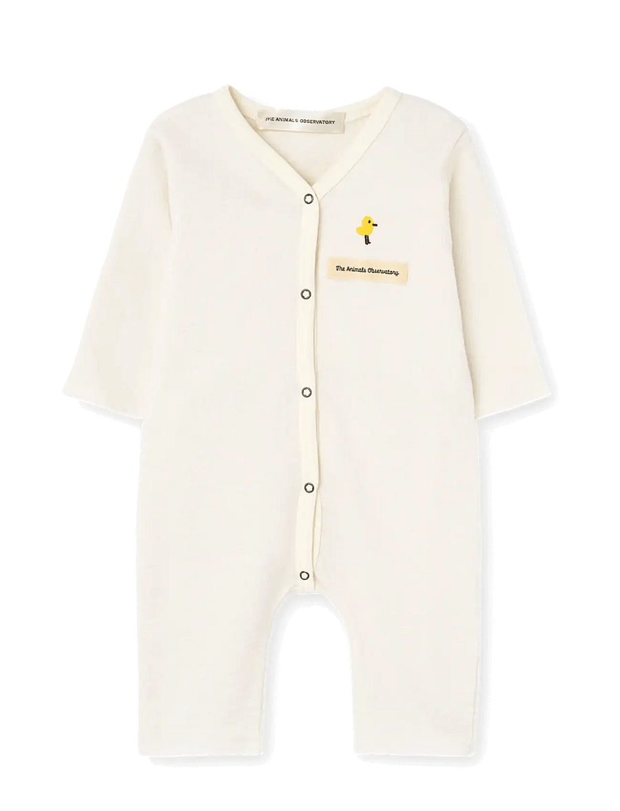 THE ANIMALS OBSERVATORY - OWL BABY PAJAMA - pidžaama-kombinesoonid - raw white - 0