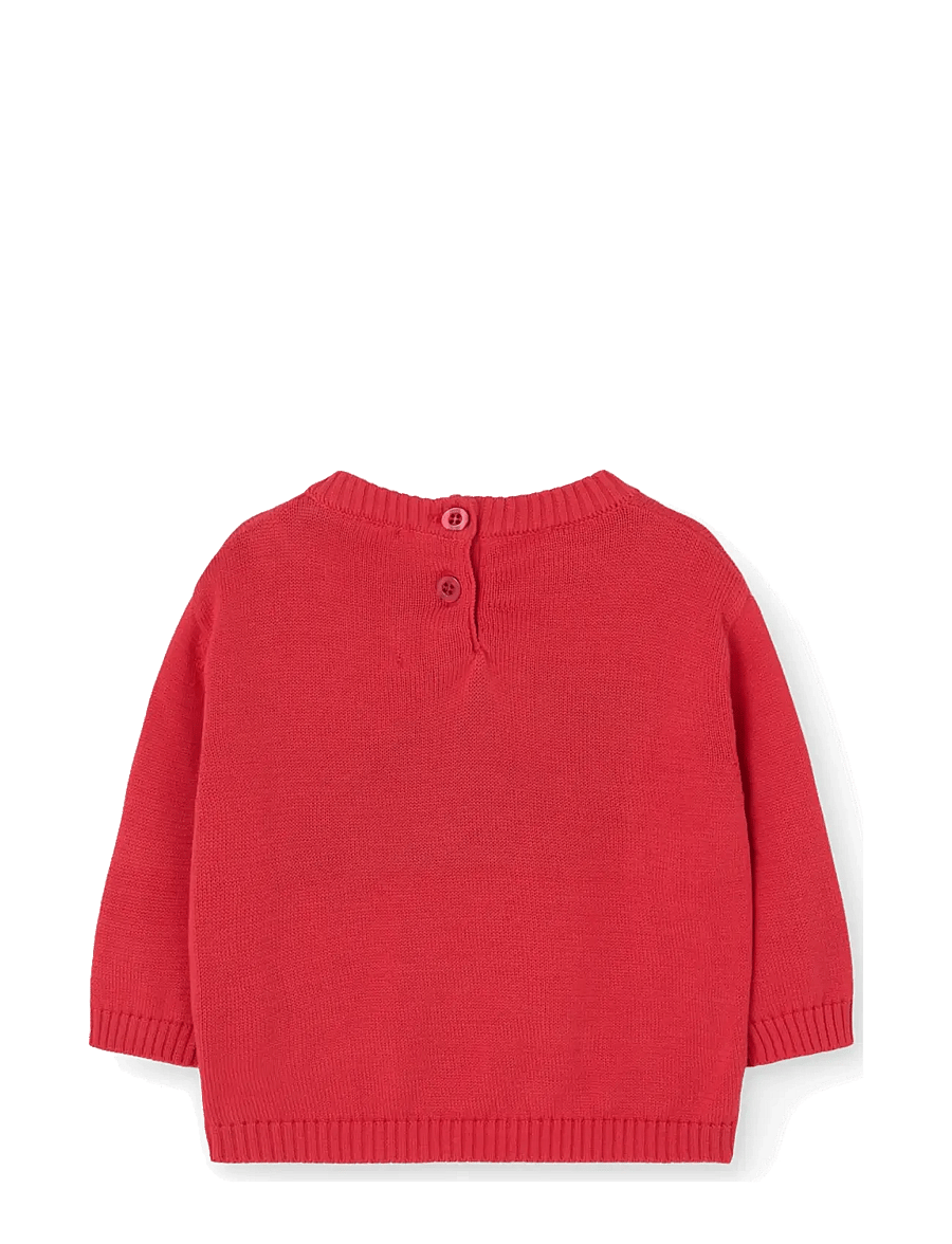 THE ANIMALS OBSERVATORY - BOBCAT BABY SWEATER - džemprid - red - 1