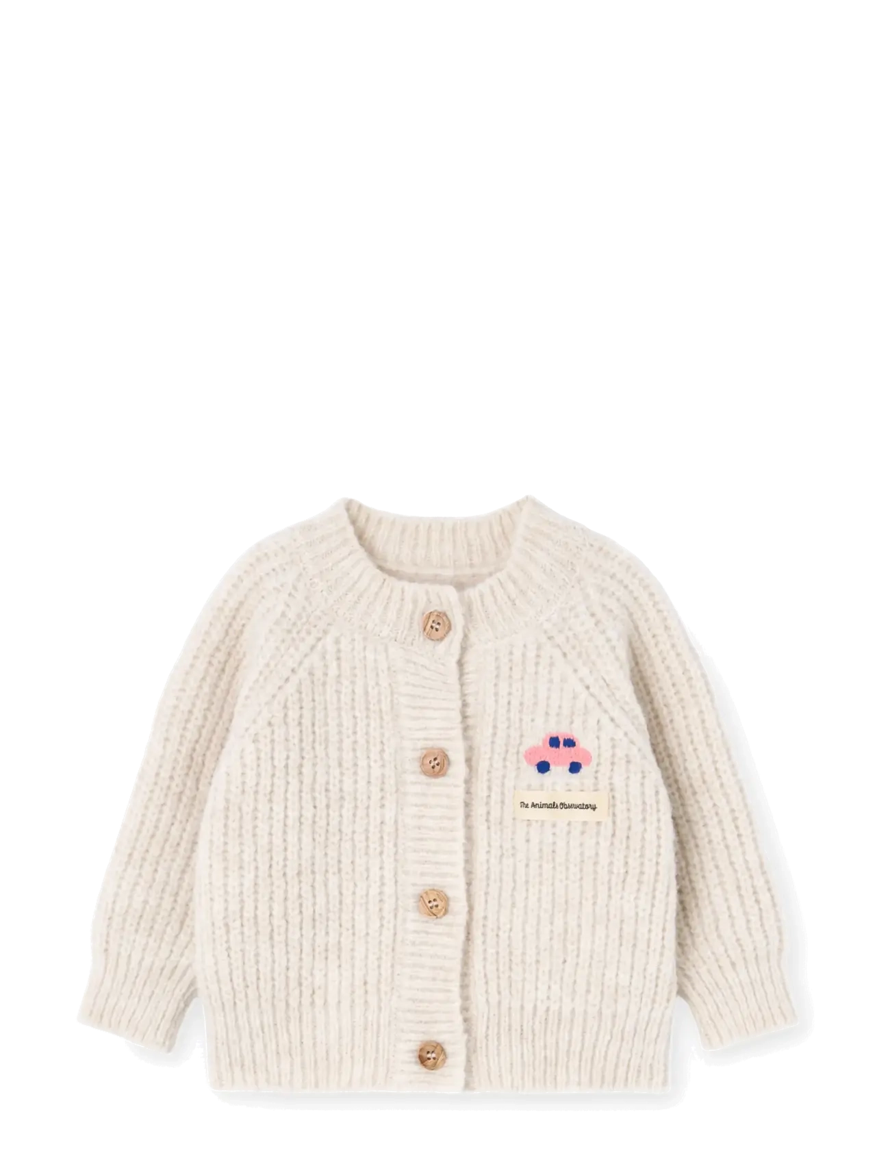 THE ANIMALS OBSERVATORY SERVAL BABY CARDIGAN - New Arrivals - RAW WHITE / cream
