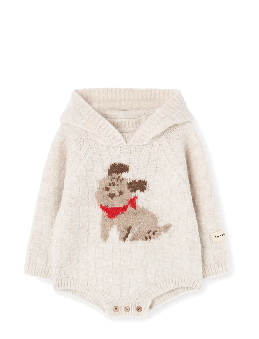 THE ANIMALS OBSERVATORY - KITO BABY BODY - pikkade varrukatega bodid - raw white - 0