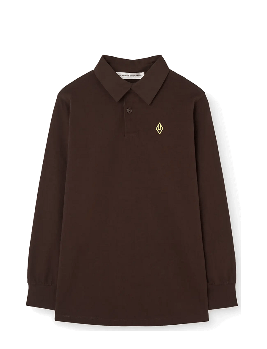 THE ANIMALS OBSERVATORY - EEL KID POLO SHIRT DARK BROWN - langärmelig poloshirt - dark brown - 1