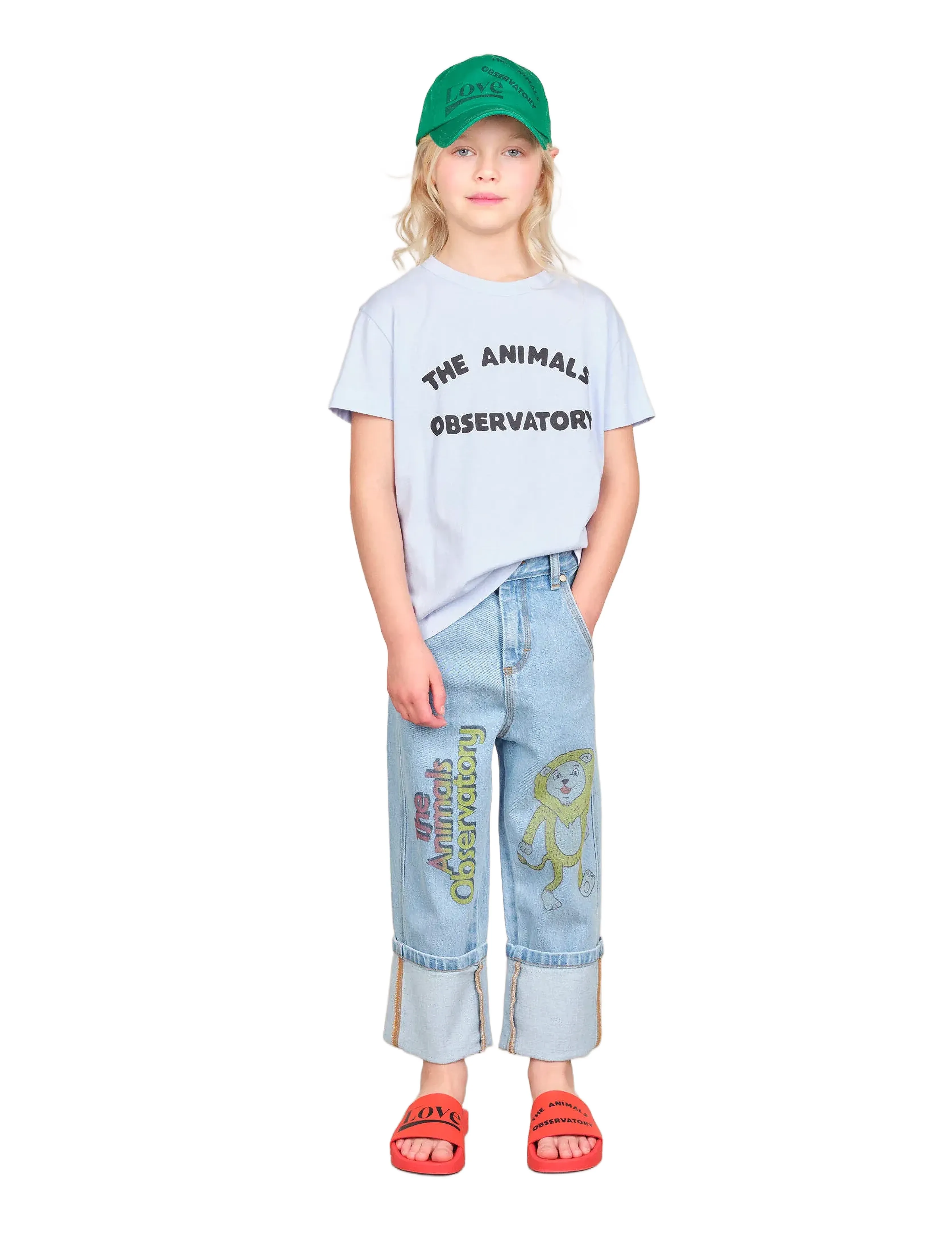 THE ANIMALS OBSERVATORY - ROOSTER KID T-SHIRT Soft Blue - soft blue - 0