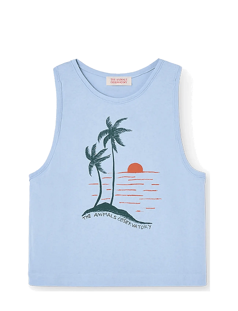 THE ANIMALS OBSERVATORY - FROG KID TANK TOP Soft Blue - linnen - soft blue - 0