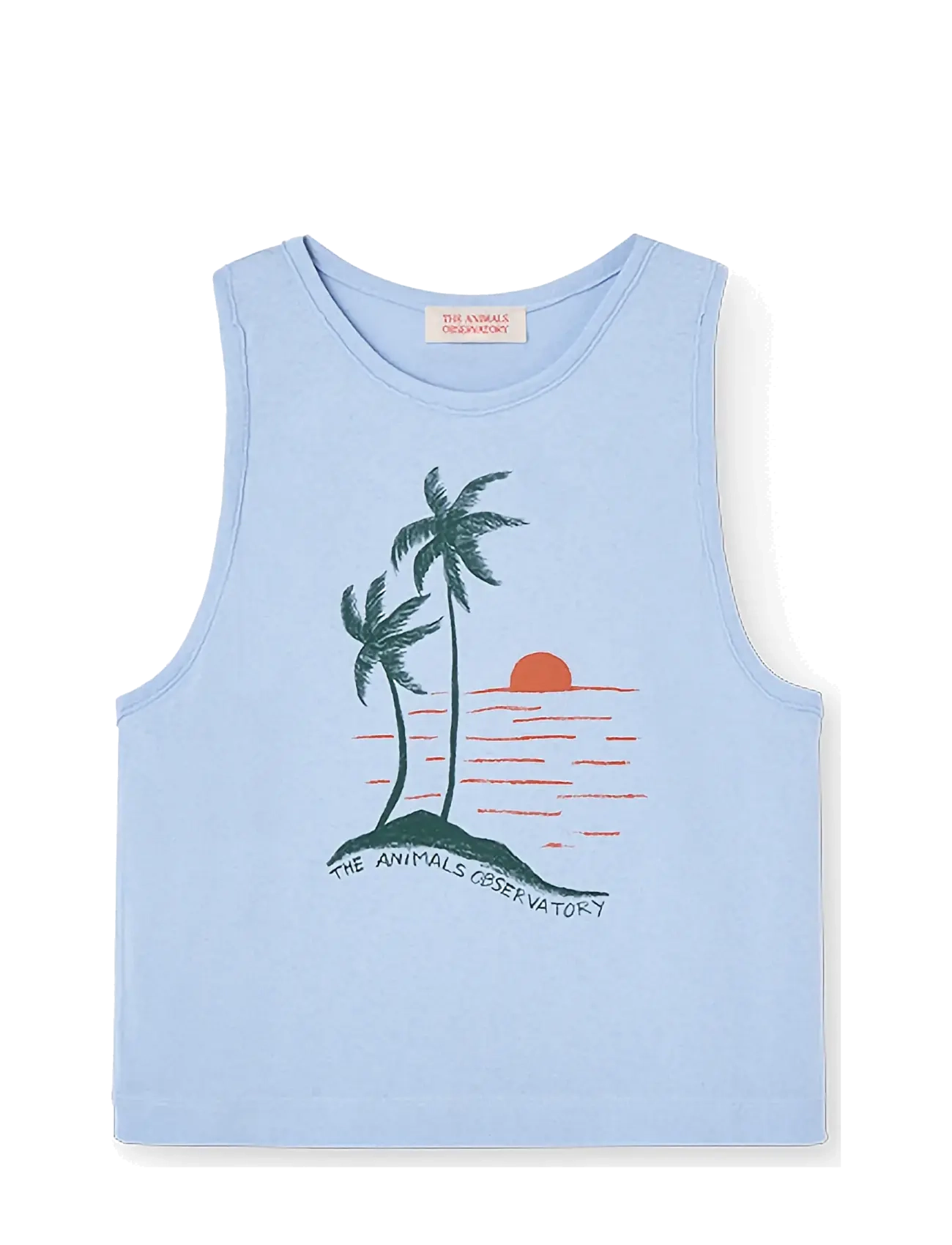 THE ANIMALS OBSERVATORY FROG KID TANK TOP Soft Blue - Overdele - SOFT BLUE / blue