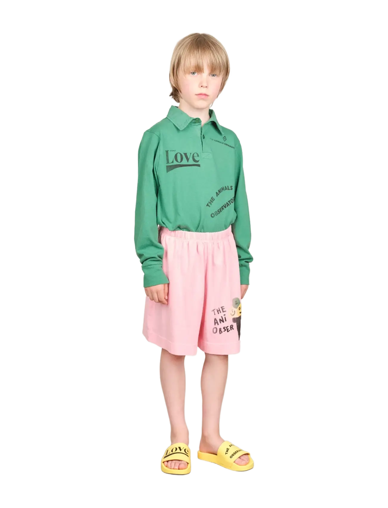 THE ANIMALS OBSERVATORY EEL KID POLO SHIRT Green - 4 for 3 - GREEN / green