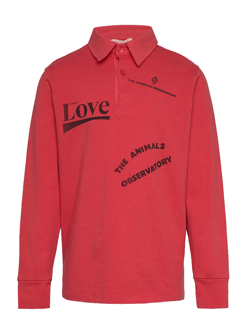 THE ANIMALS OBSERVATORY - EEL KID POLO SHIRT Red - lange mouwen poloshirt - red - 1