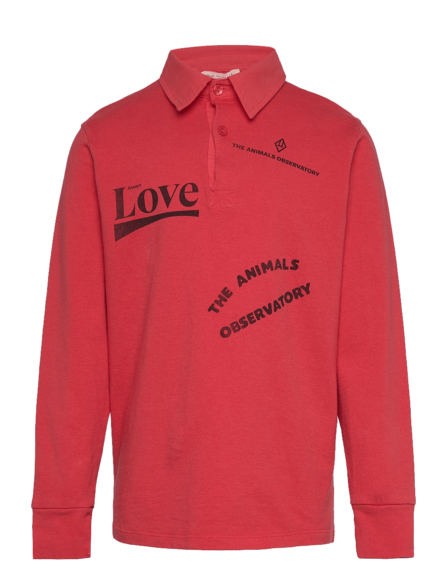 THE ANIMALS OBSERVATORY - EEL KID POLO SHIRT Red - langärmelig poloshirt - red - 1