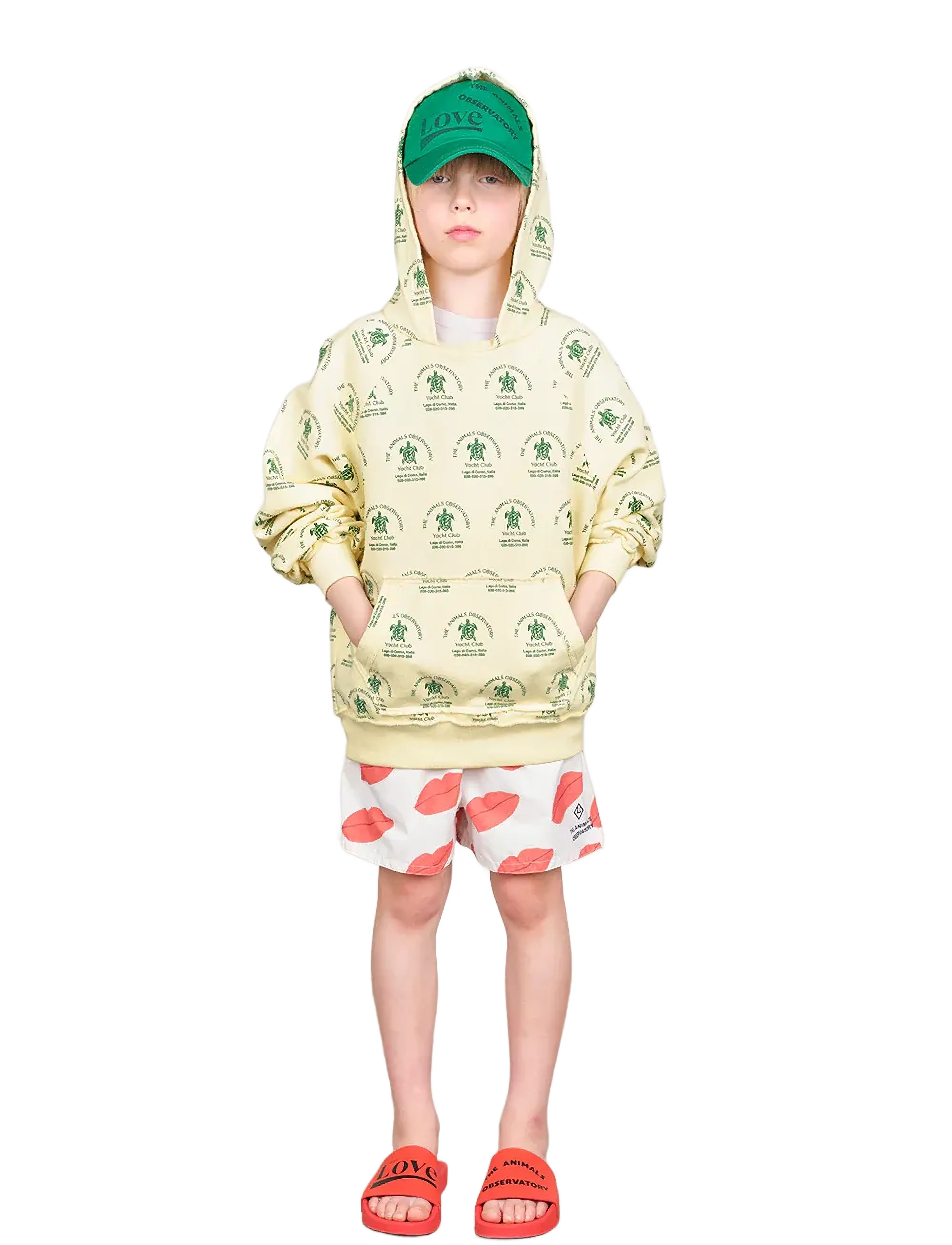 THE ANIMALS OBSERVATORY Beaver Kid Hoodie White Flowers, 10 Y, Multi/patterned, Sweatshirts & Hættetrøjer > Hættetrøjer, Børn