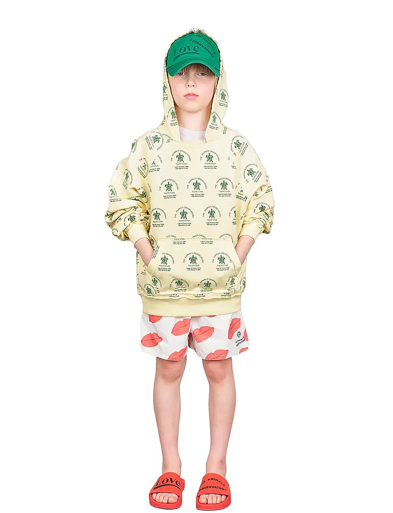 THE ANIMALS OBSERVATORY - BEAVER KID HOODIE White Flowers - kapuzenpullover - white flowers - 0