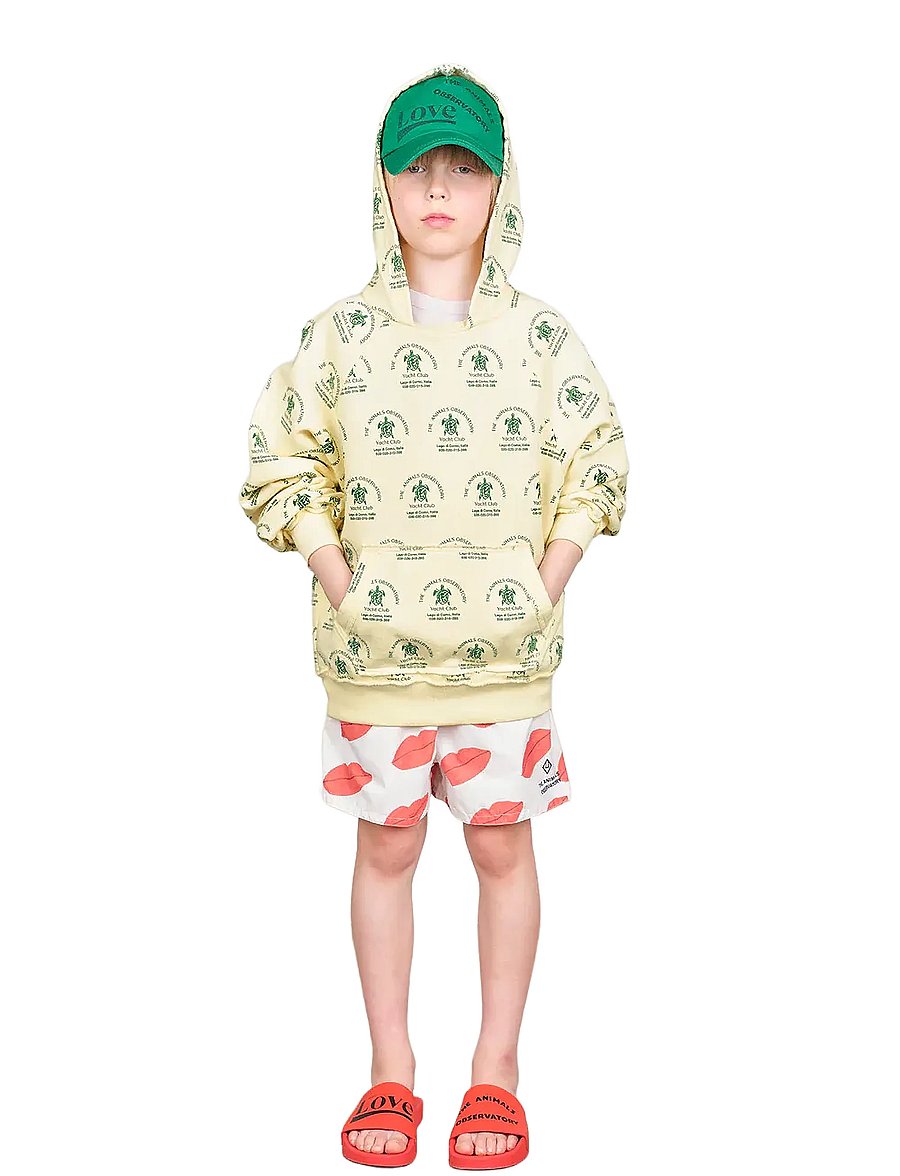 THE ANIMALS OBSERVATORY - BEAVER KID HOODIE White Flowers - hoodies - white flowers - 0