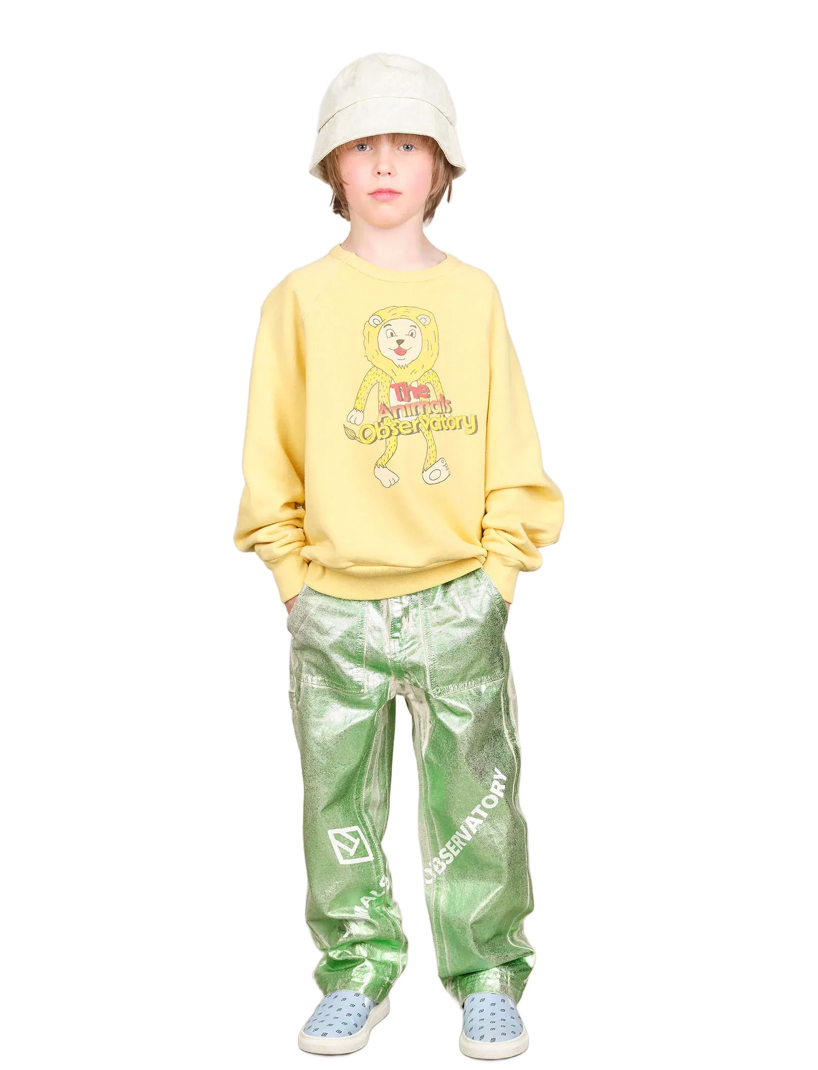 THE ANIMALS OBSERVATORY Shark Kid Sweatshirt Yellow, 2 Y, Yellow, Sweatshirts & Hættetrøjer > Sweatshirts, Børn