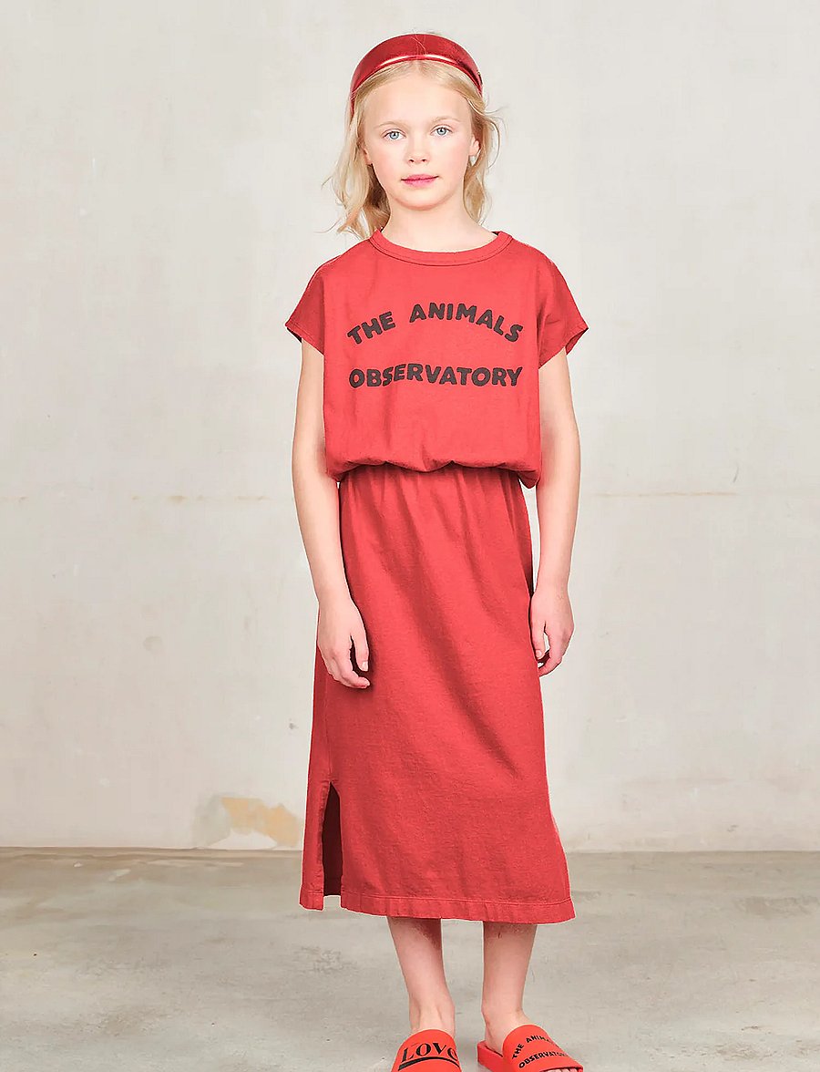 THE ANIMALS OBSERVATORY - ORCA KID MIDI DRESS Red - midi nederdele - red - 0