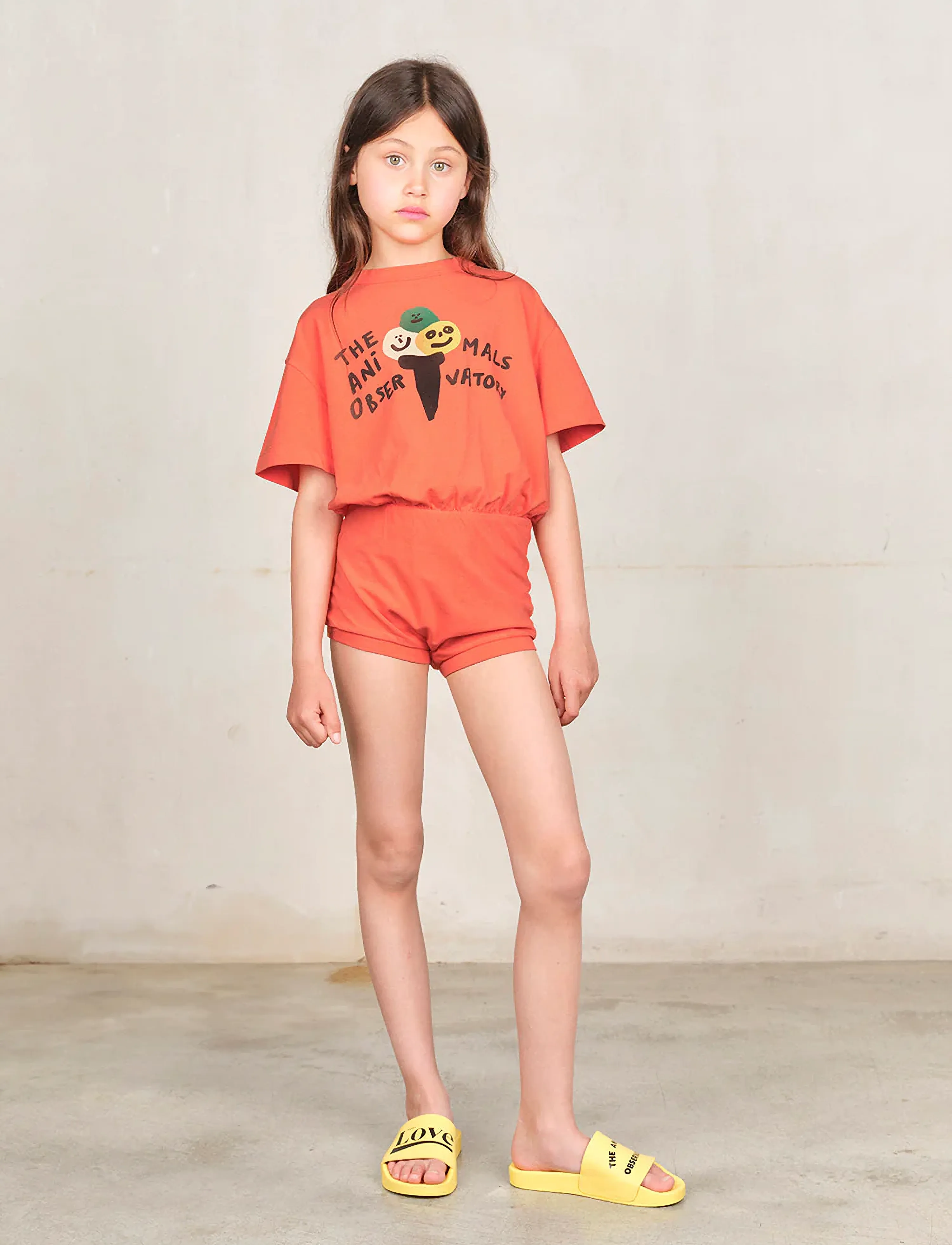 THE ANIMALS OBSERVATORY Koala Kid Body Salmon, 6 Y, Bodys, Orange - Short-sleeved, Kinder