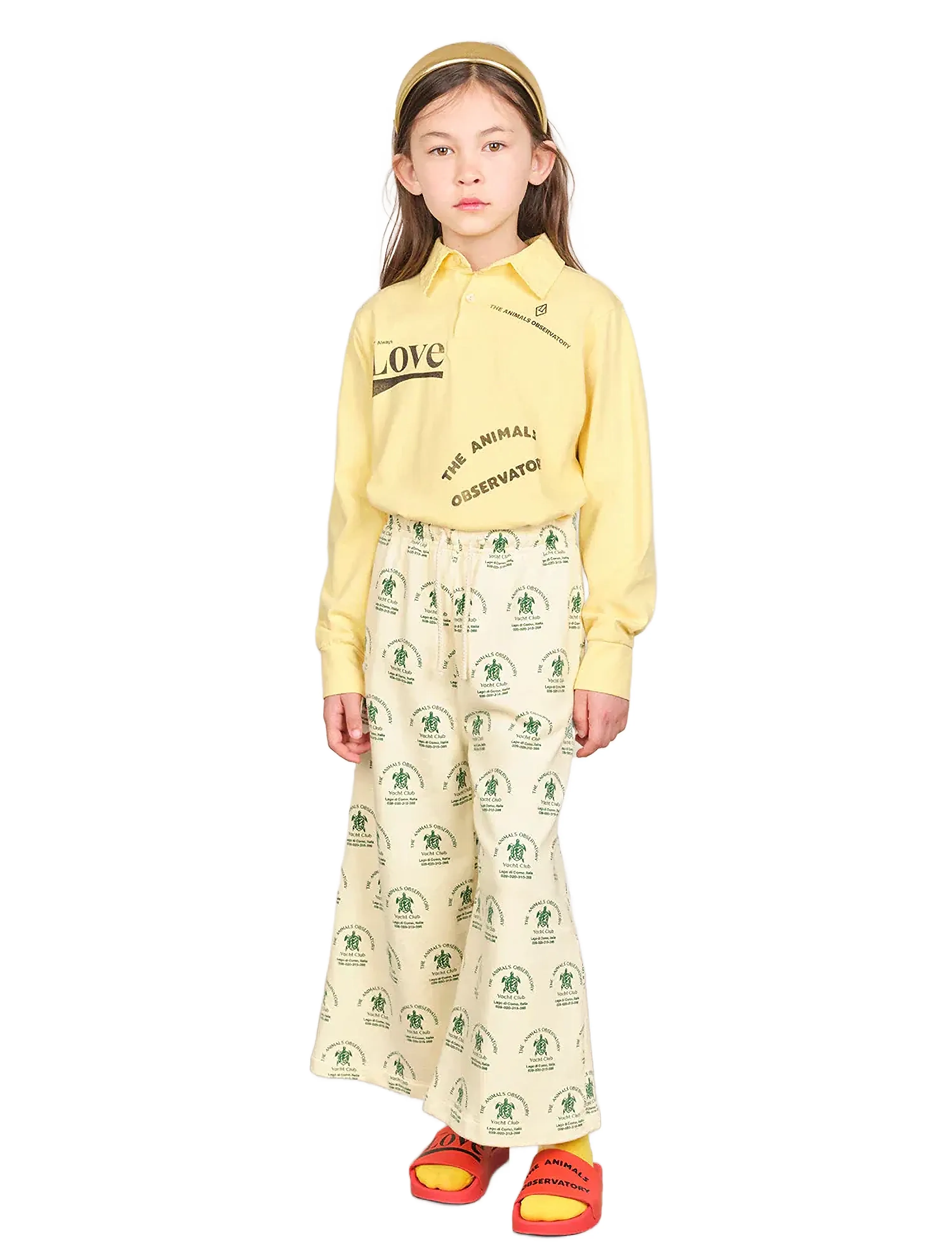 THE ANIMALS OBSERVATORY PLATYPUS KID SWEATPANTS White Flowers - Underdele - WHITE FLOWERS / white