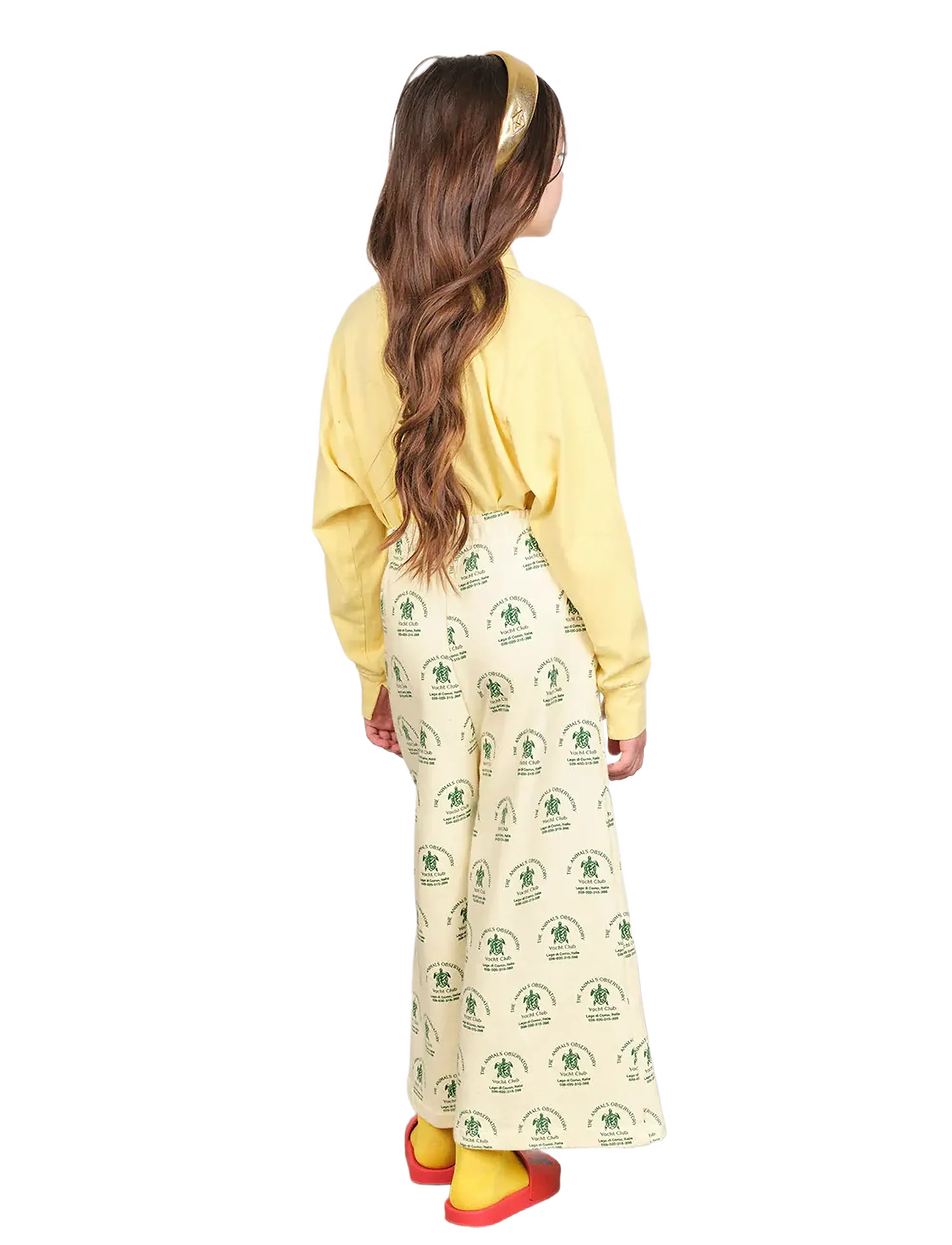 THE ANIMALS OBSERVATORY - PLATYPUS KID SWEATPANTS White Flowers - sweatpants - white flowers - 3