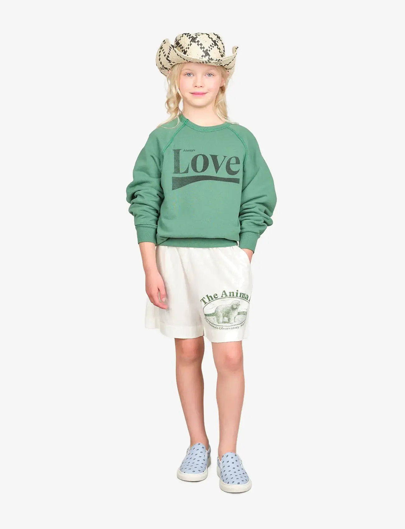 THE ANIMALS OBSERVATORY - POODLE KID SHORTS White - sweatshorts - white - 0