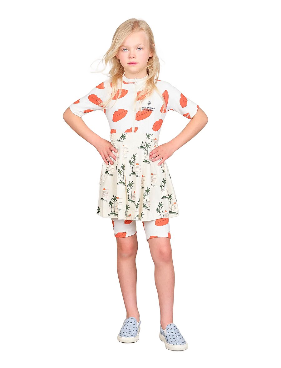THE ANIMALS OBSERVATORY - TURKEY KID SKIRT White Lindo - nederdele - white lindo - 0