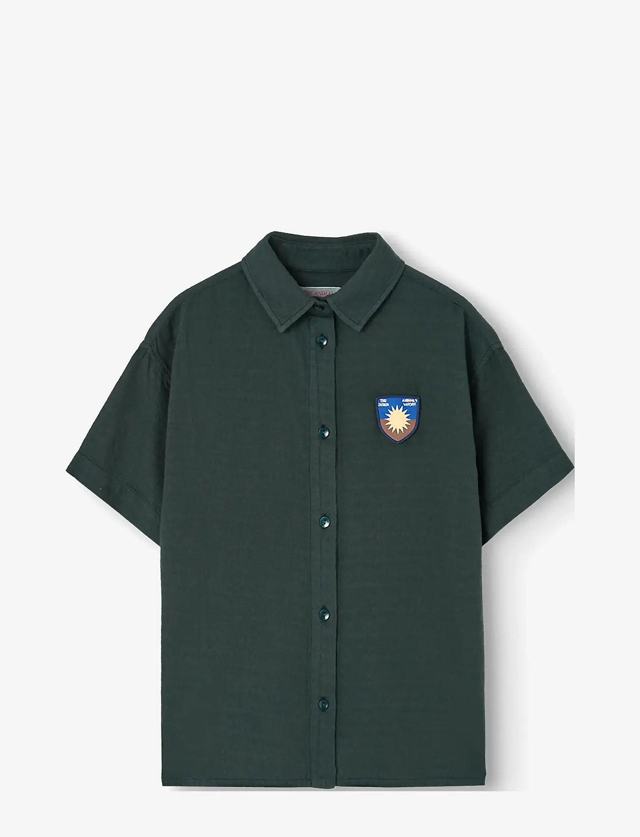 THE ANIMALS OBSERVATORY - KANGAROO KID SHIRT Deep Green - kurzärmlige hemden - deep green - 1