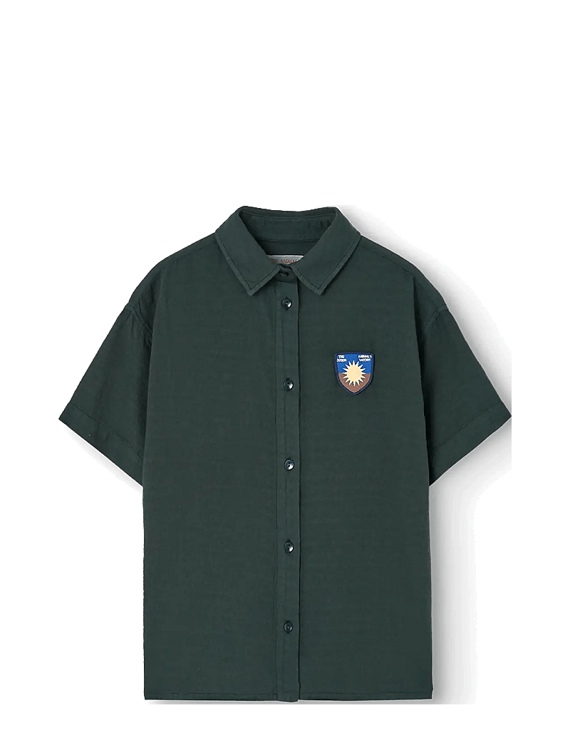 THE ANIMALS OBSERVATORY - KANGAROO KID SHIRT Deep Green - kurzärmlige hemden - deep green - 1