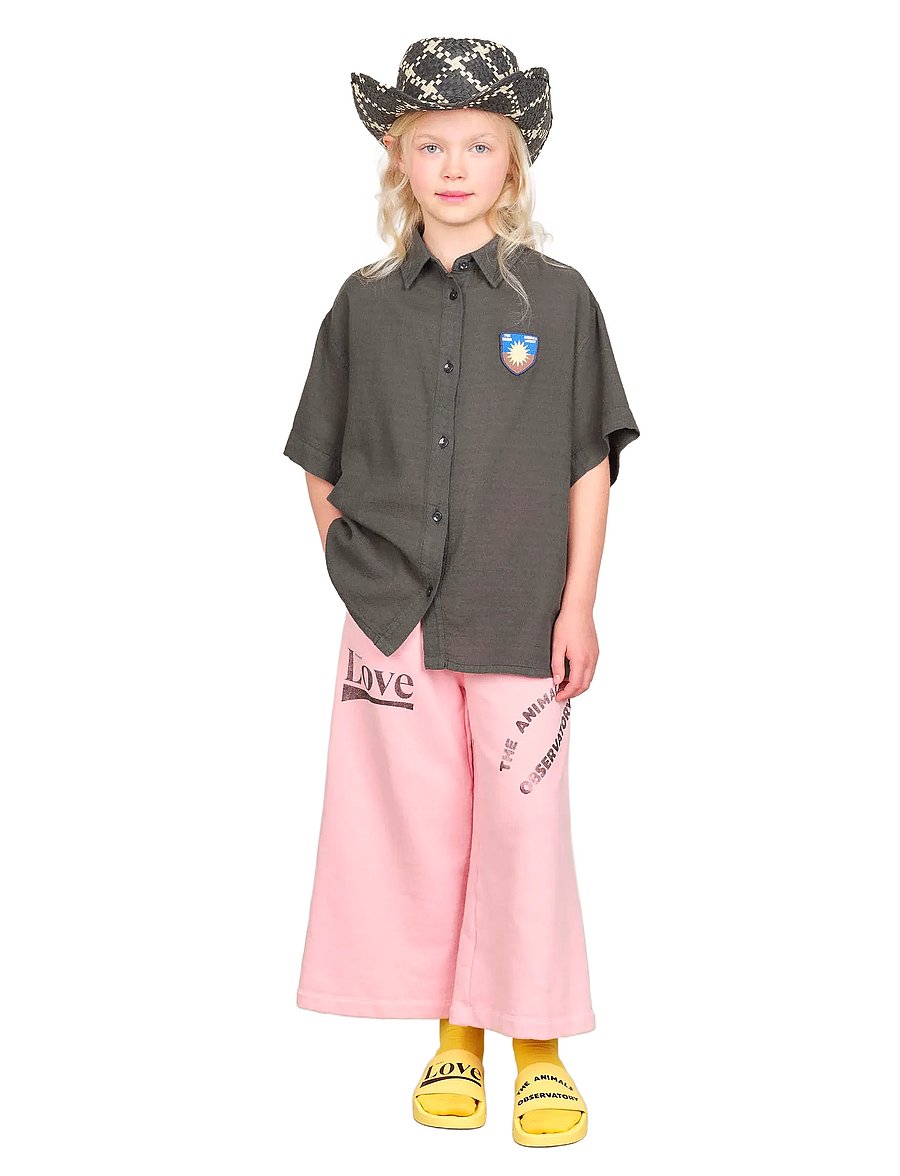 THE ANIMALS OBSERVATORY - KANGAROO KID SHIRT Deep Green - kurzärmlige hemden - deep green - 0