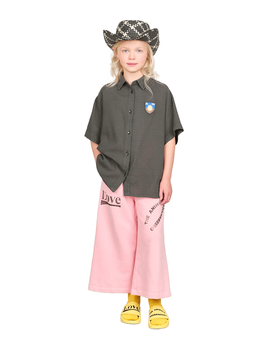 THE ANIMALS OBSERVATORY - KANGAROO KID SHIRT Deep Green - kurzärmlige hemden - deep green - 3