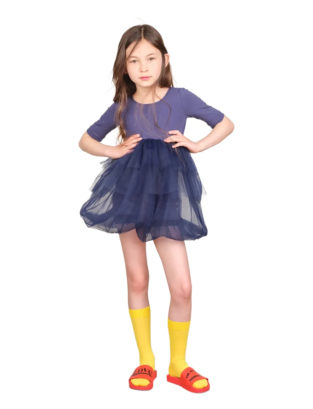 THE ANIMALS OBSERVATORY - PEACOCK KID FANCY DRESS BLUE - kurzärmelige freizeitkleider - blue - 0