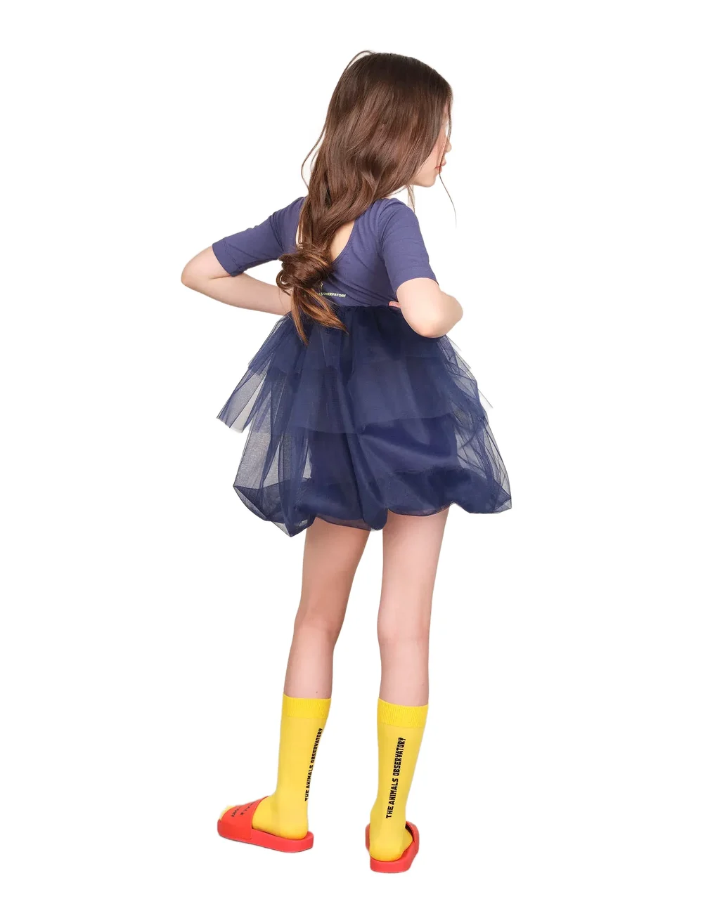 THE ANIMALS OBSERVATORY - PEACOCK KID FANCY DRESS BLUE - kurzärmelige freizeitkleider - blue - 3