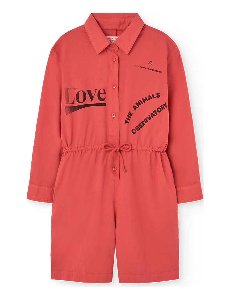 THE ANIMALS OBSERVATORY - SQUIRREL KID SHORT JUMPSUIT Red - jumpsuits - red - 1