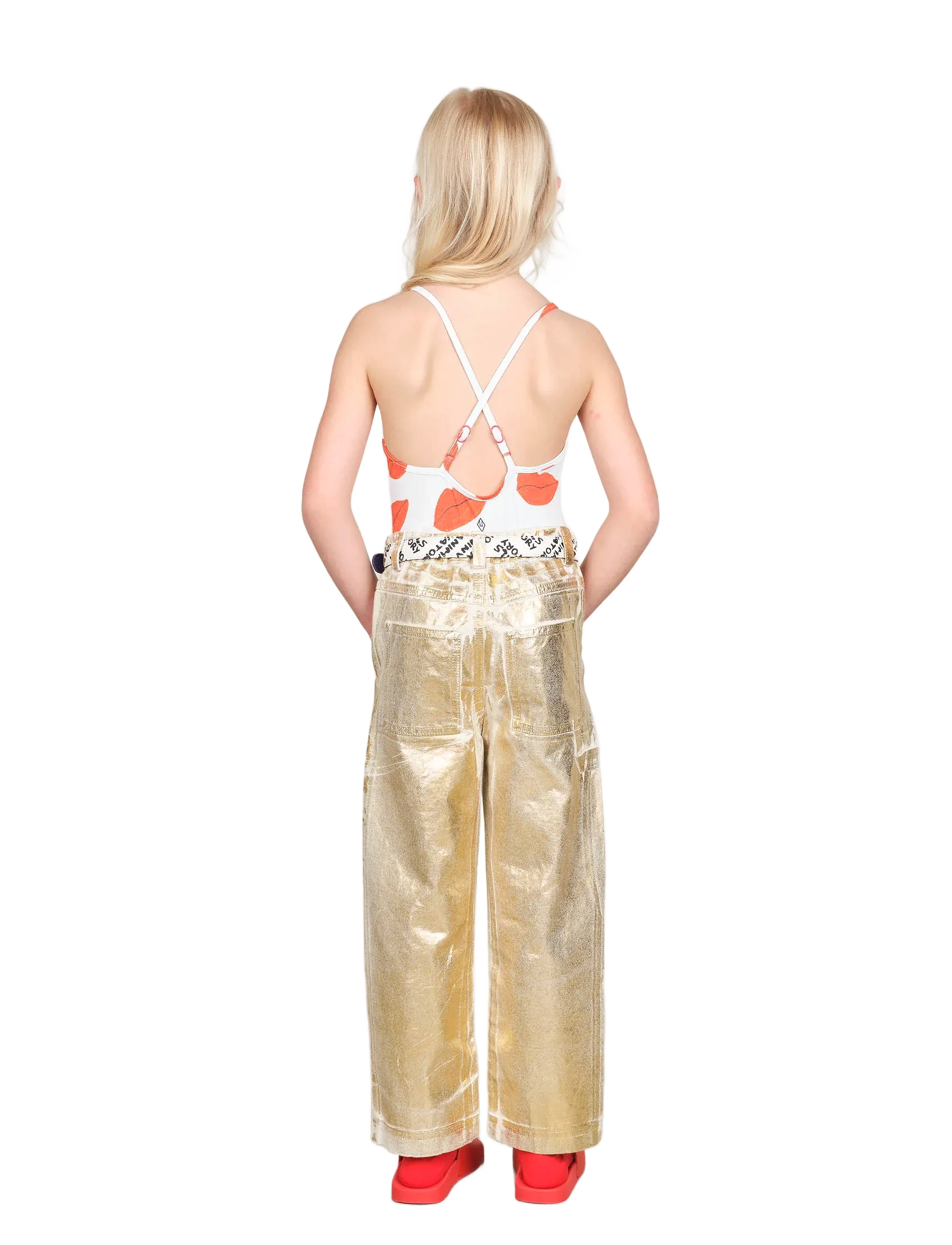 THE ANIMALS OBSERVATORY - SHINY CONDOR KID PANTS Gold - pantalons - gold - 3