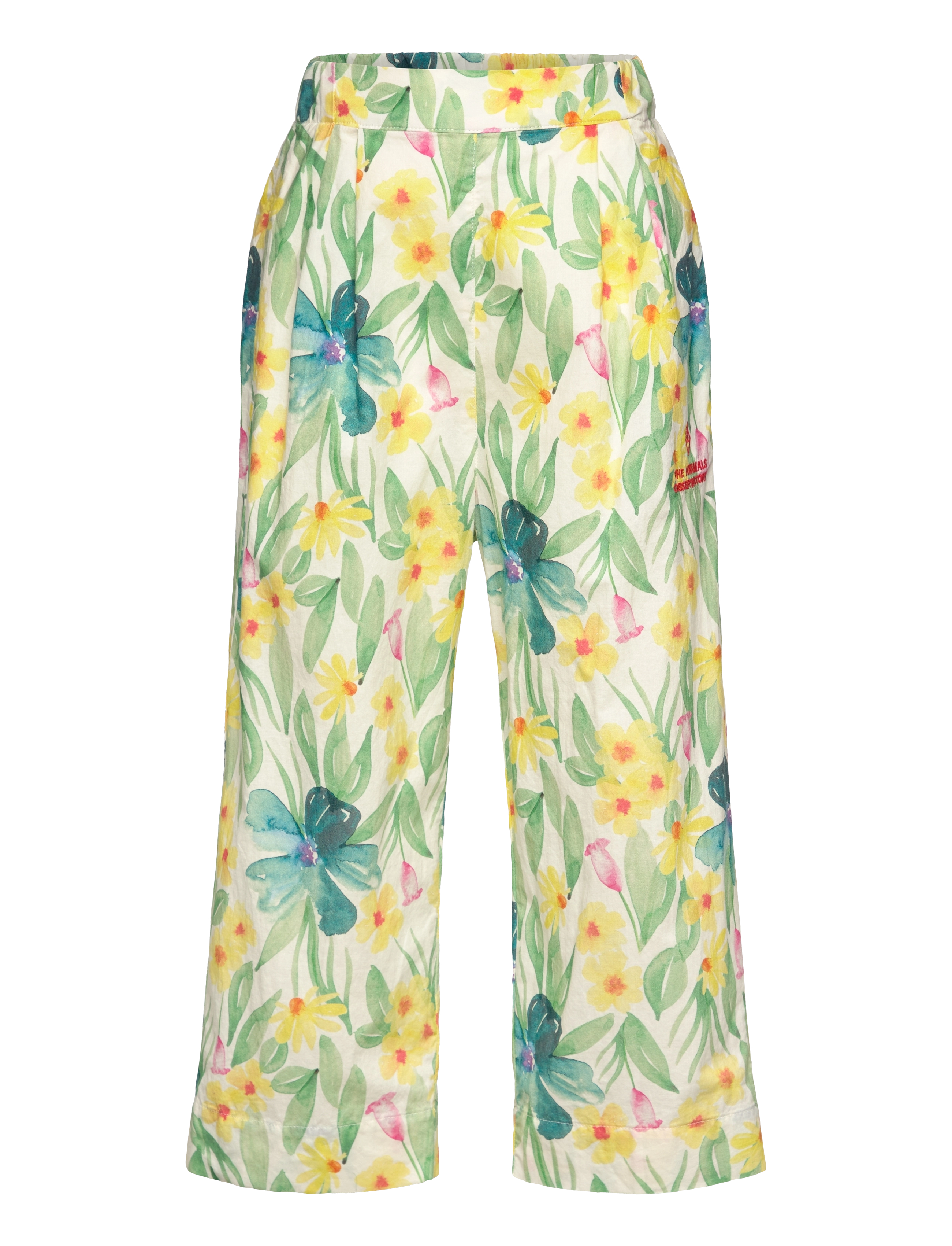 THE ANIMALS OBSERVATORY ANTELOPE KID PANTS White - Underdele - WHITE / green