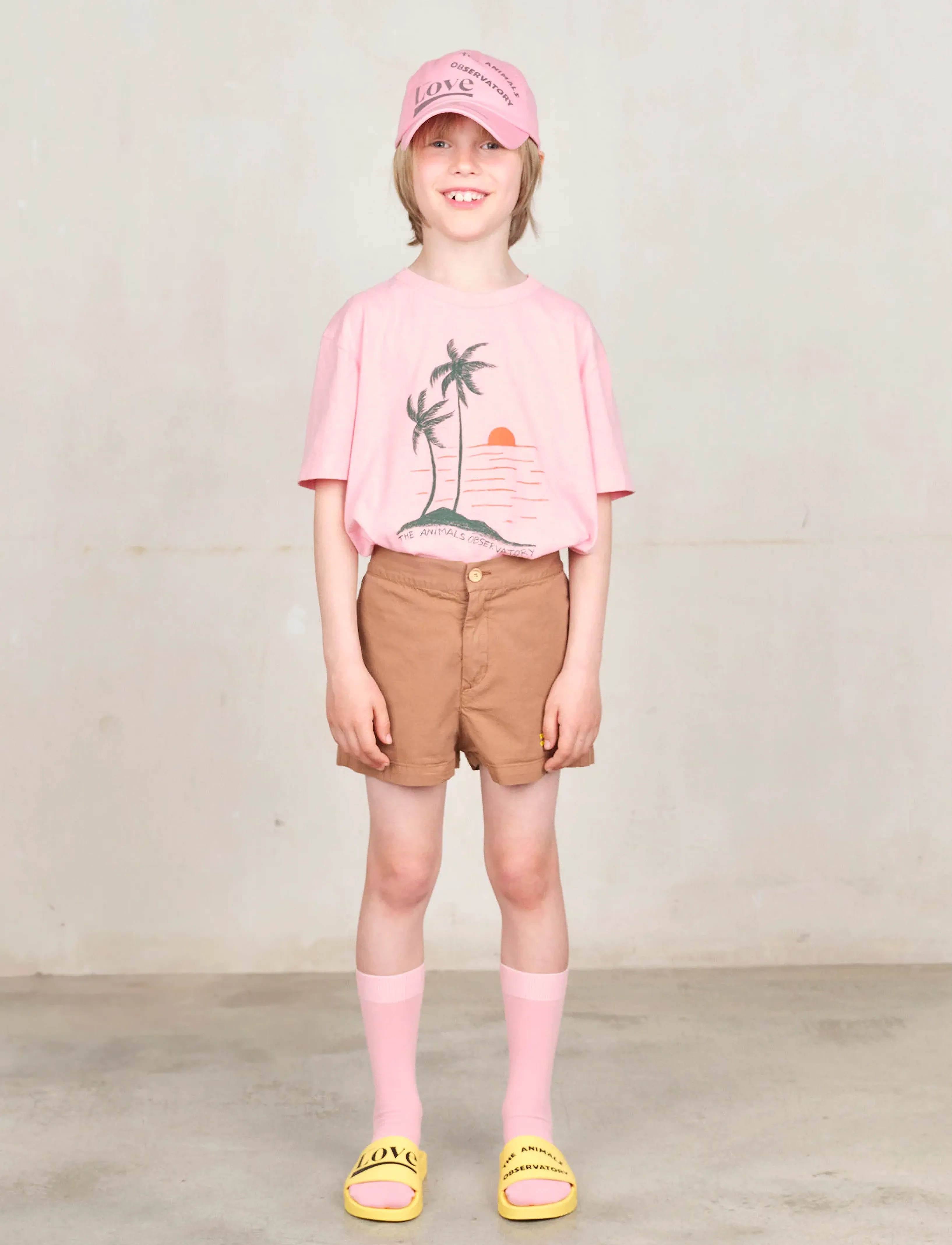THE ANIMALS OBSERVATORY PIG KID SHORTS Brown - Shorts - BROWN / brown
