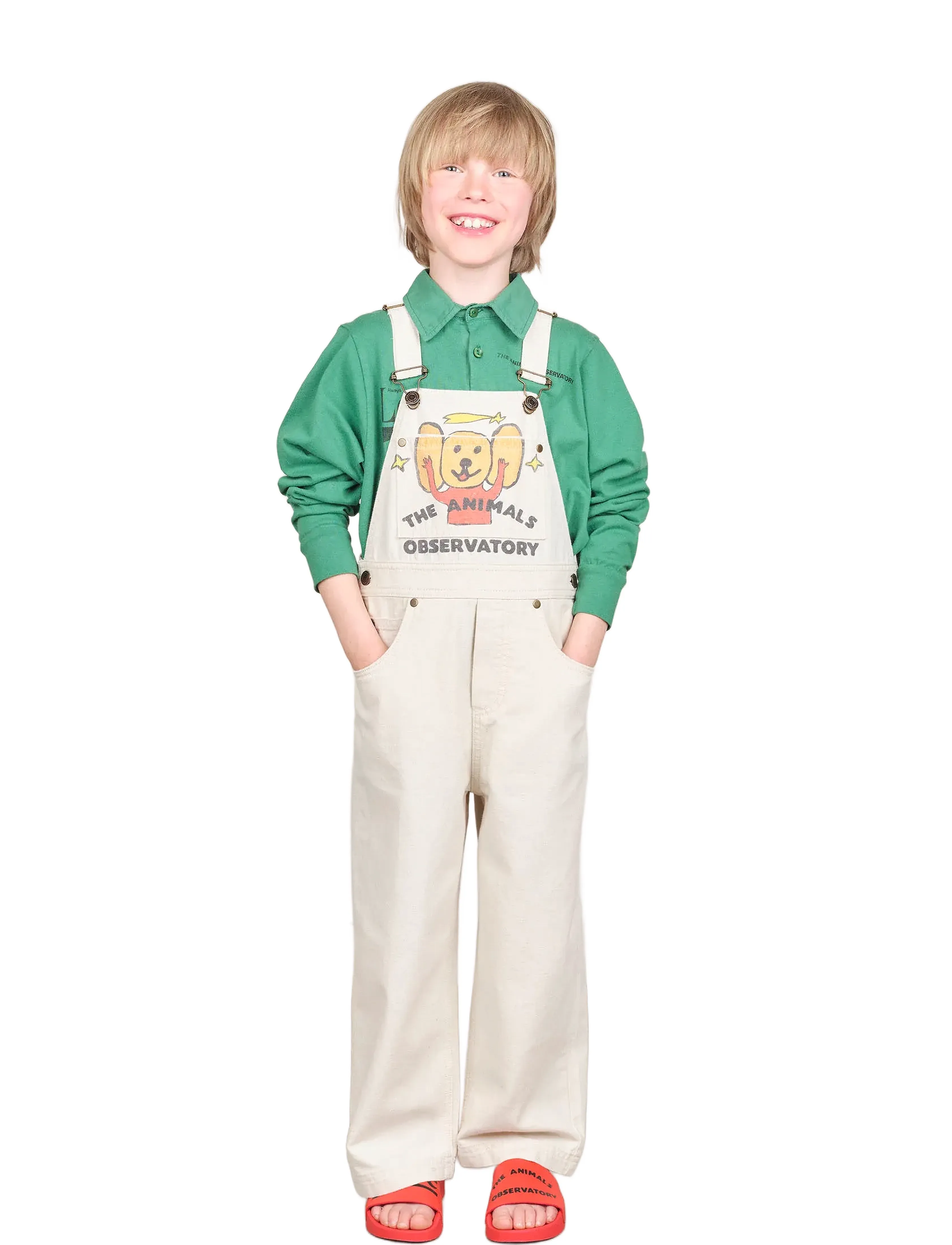 THE ANIMALS OBSERVATORY MULE KID DUNGAREES Raw White - Underdele - RAW WHITE / cream