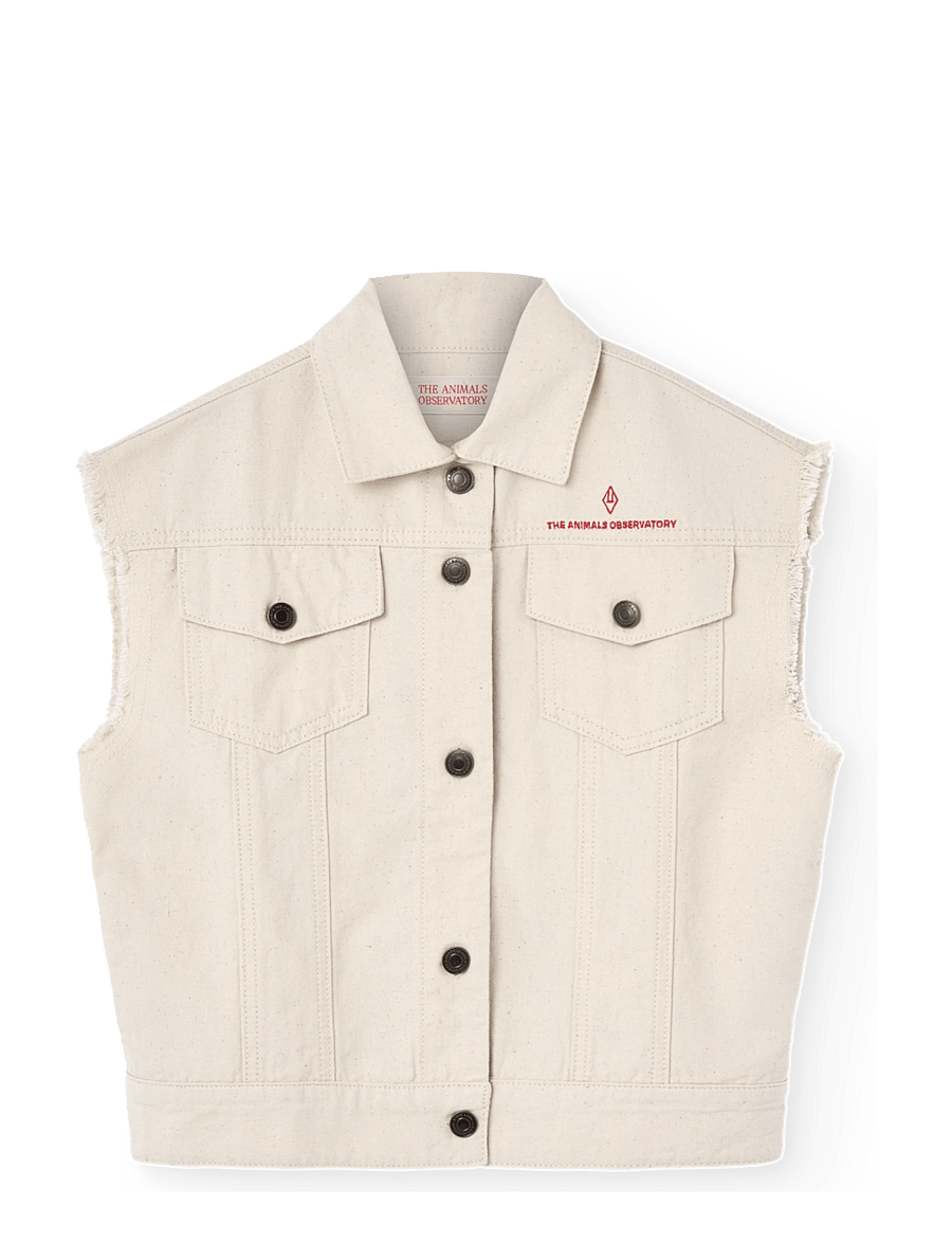 THE ANIMALS OBSERVATORY - HOG KID VEST Raw White - westen - raw white - 1