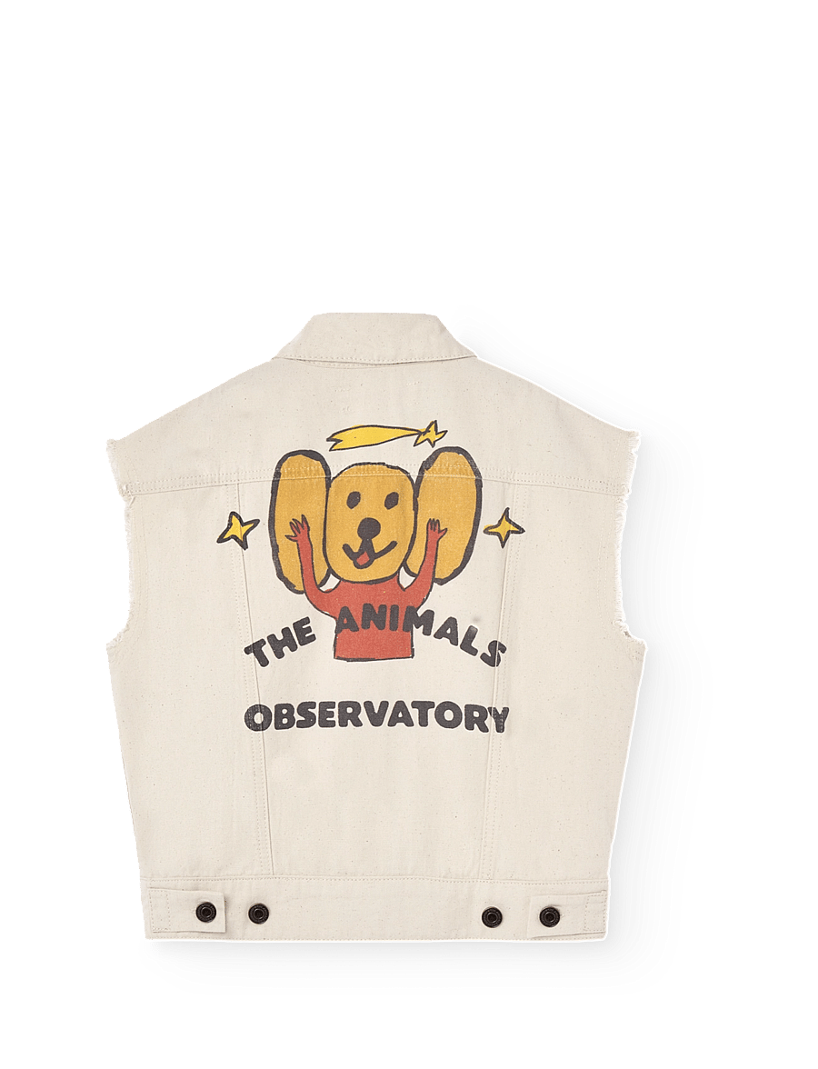 THE ANIMALS OBSERVATORY - HOG KID VEST Raw White - westen - raw white - 2