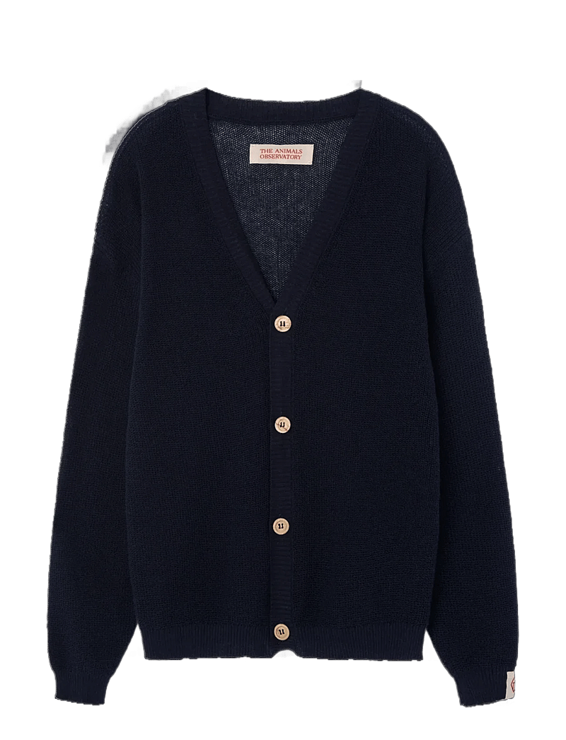THE ANIMALS OBSERVATORY - RACOON KID CARDIGAN Navy - cardigans - navy - 1