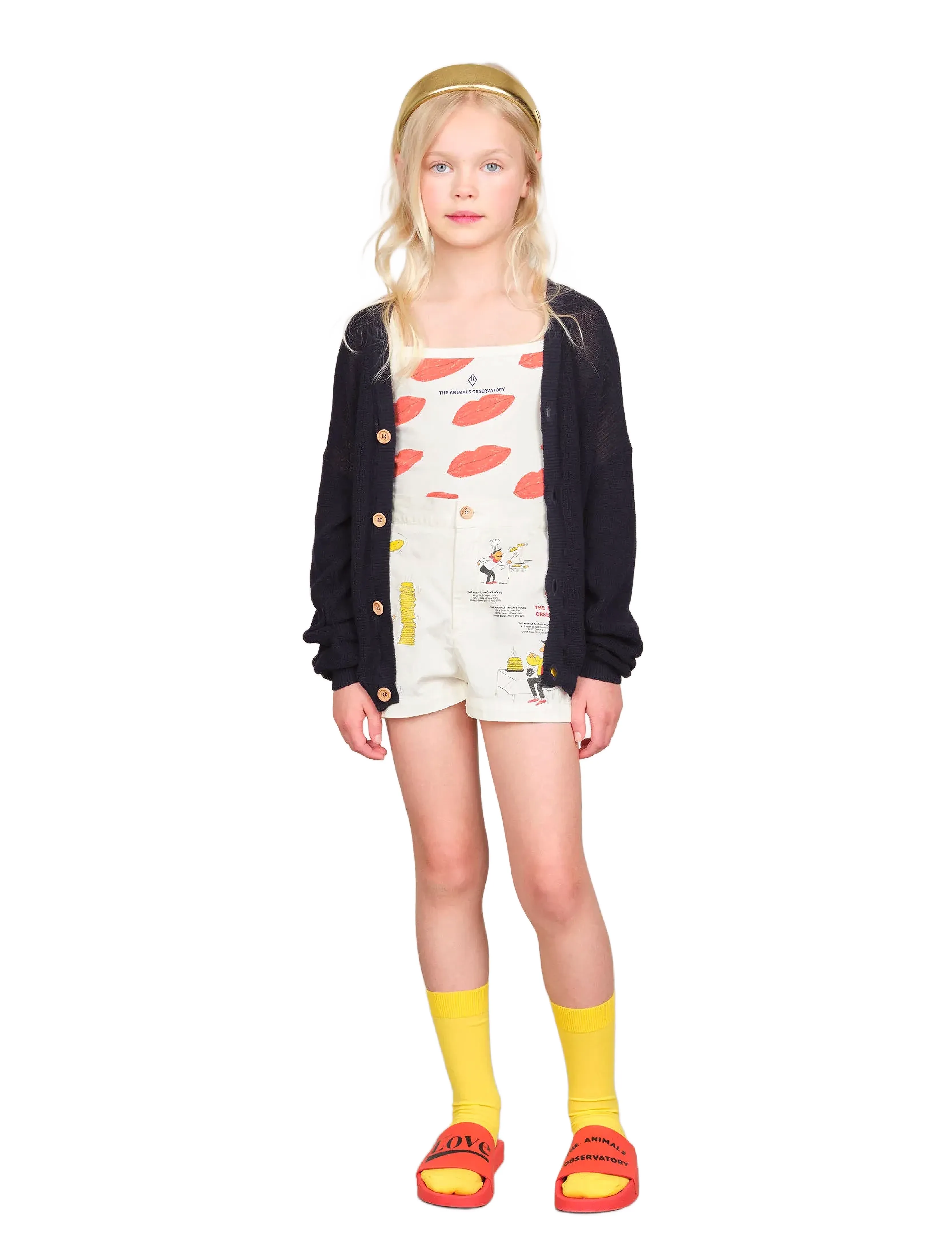 THE ANIMALS OBSERVATORY Racoon Kid Cardigan Navy, 8 Y, Knitwear, Marineblau - Cardigans, Kinder