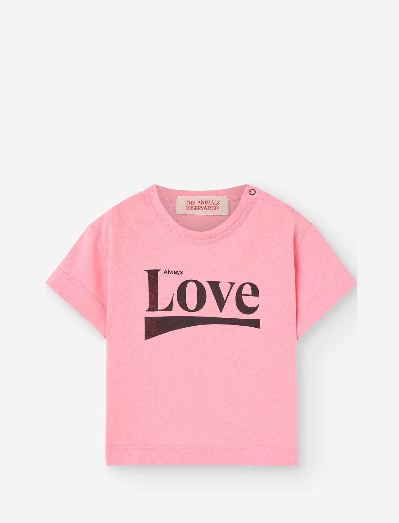 THE ANIMALS OBSERVATORY - PANGOLIN BABY T-SHIRT Pink - kortärmade t-shirts - pink - 0