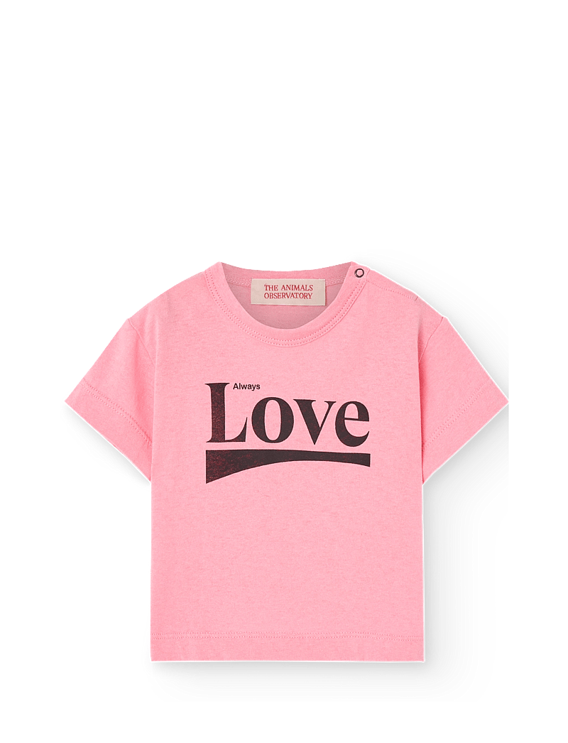 THE ANIMALS OBSERVATORY - PANGOLIN BABY T-SHIRT Pink - kortärmade t-shirts - pink - 0