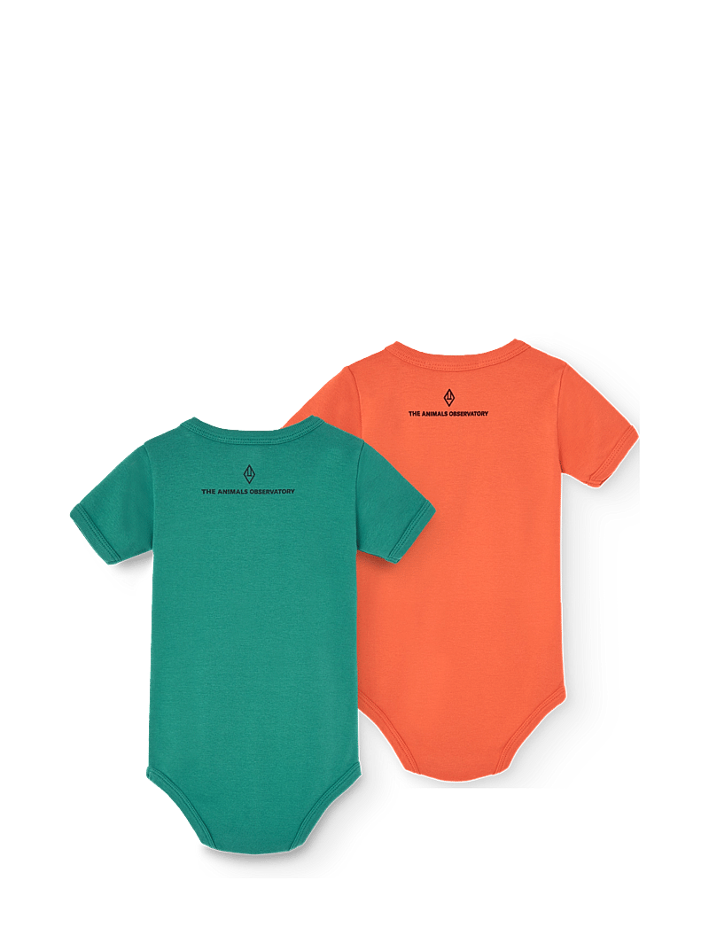 THE ANIMALS OBSERVATORY - PACK CHIMPANZEE BABY BODY Green - kurzärmelige bodys - green - 1