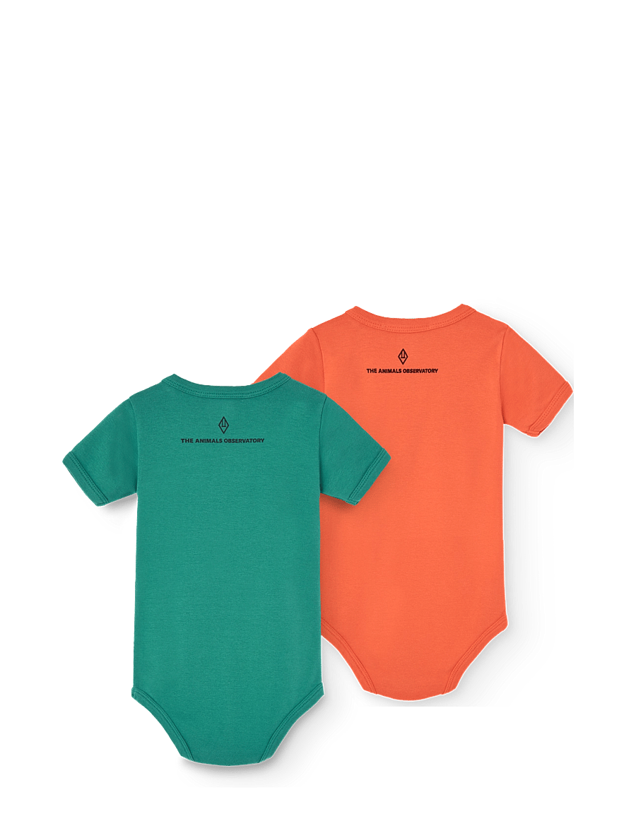 THE ANIMALS OBSERVATORY - PACK CHIMPANZEE BABY BODY Green - kurzärmelige bodys - green - 1
