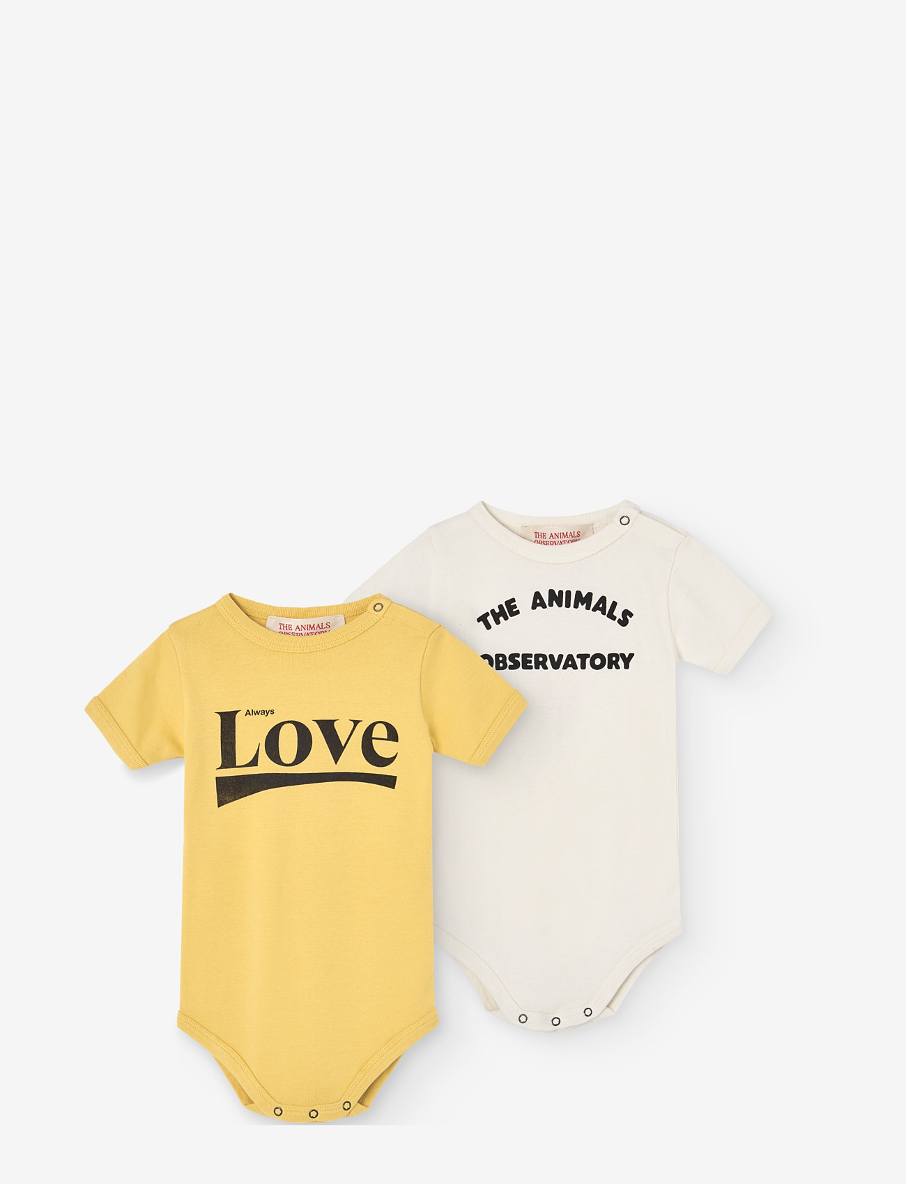 THE ANIMALS OBSERVATORY - PACK CHIMPANZEE BABY BODY Yellow - kortärmade bodies - yellow - 0