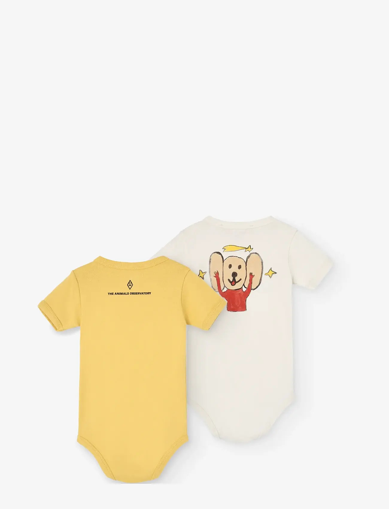THE ANIMALS OBSERVATORY - PACK CHIMPANZEE BABY BODY Yellow - kortärmade bodies - yellow - 1