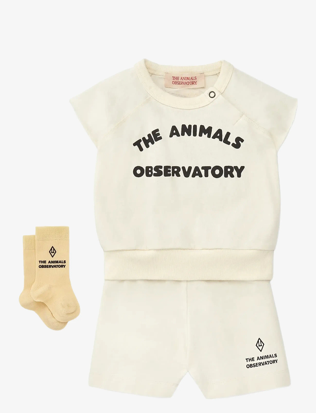 THE ANIMALS OBSERVATORY - SET SQUAB BABY SET White Logo - set med kortärmad t-shirt - white logo - 0