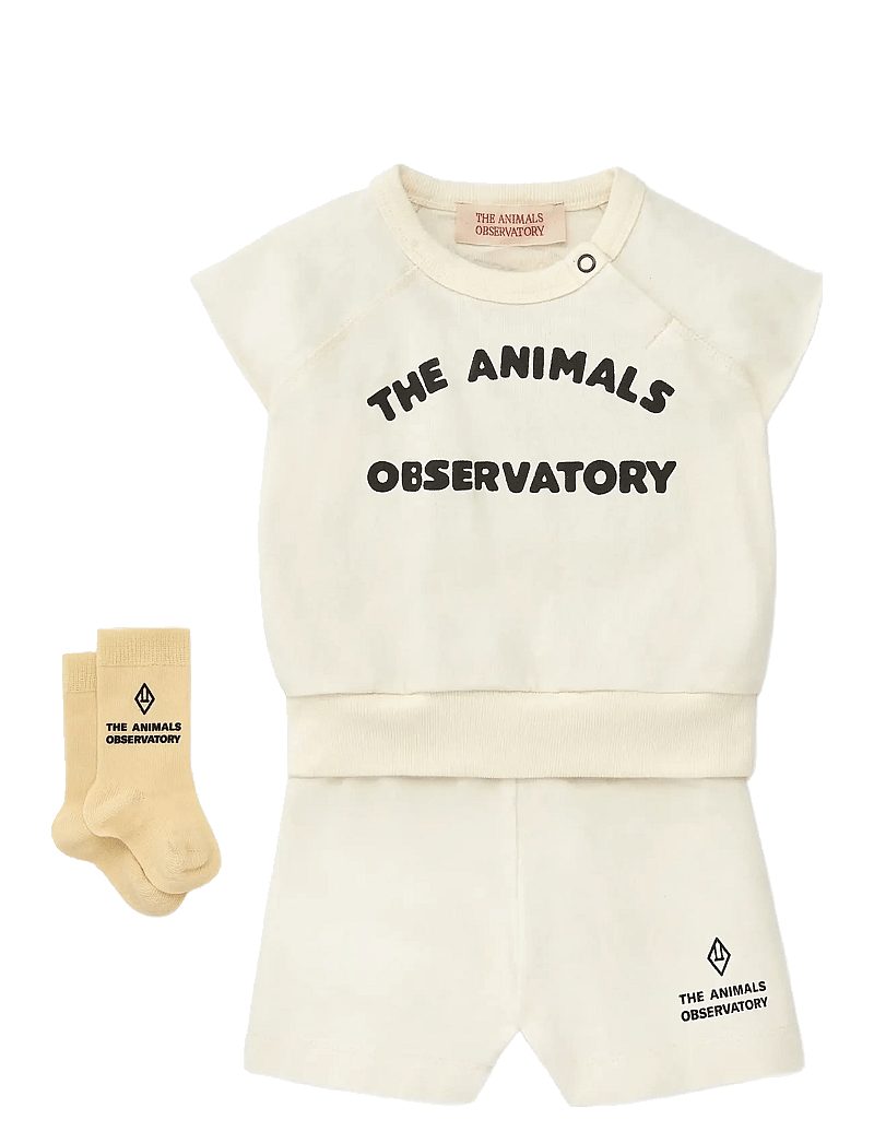 THE ANIMALS OBSERVATORY - SET SQUAB BABY SET White Logo - set med kortärmad t-shirt - white logo - 0