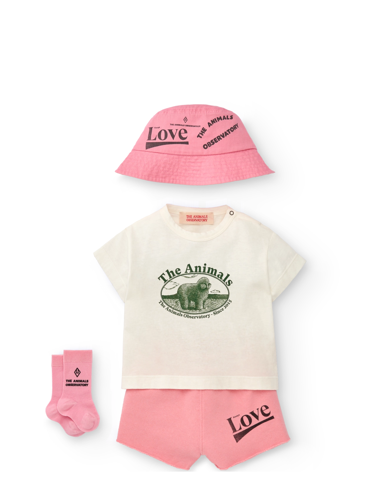 THE ANIMALS OBSERVATORY - STARFISH BABY BUCKET HAT PINK - pink - 1