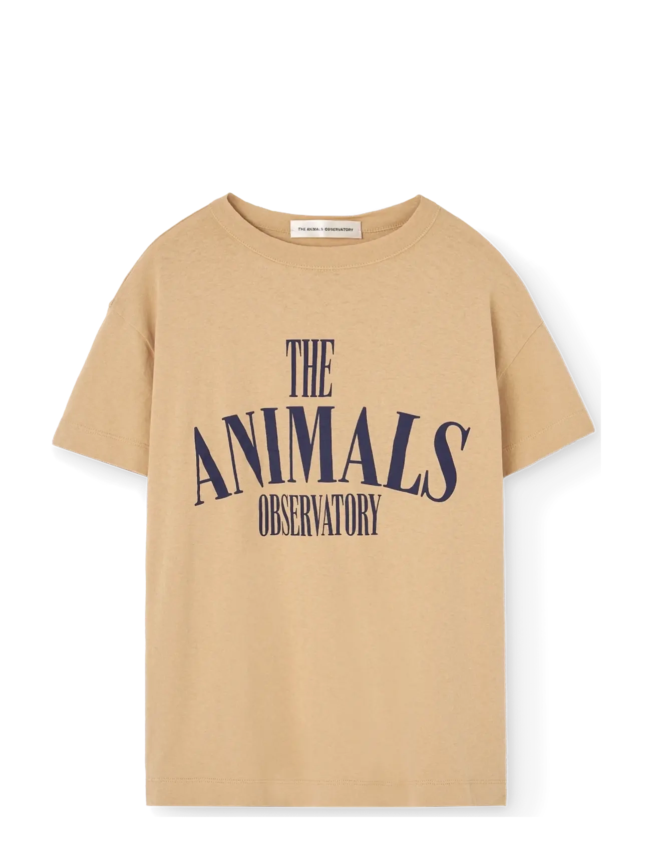 THE ANIMALS OBSERVATORY PUPFISH KID T-SHIRT DEEP BLUE 4y - Drabužiai - SOFT BROWN / beige