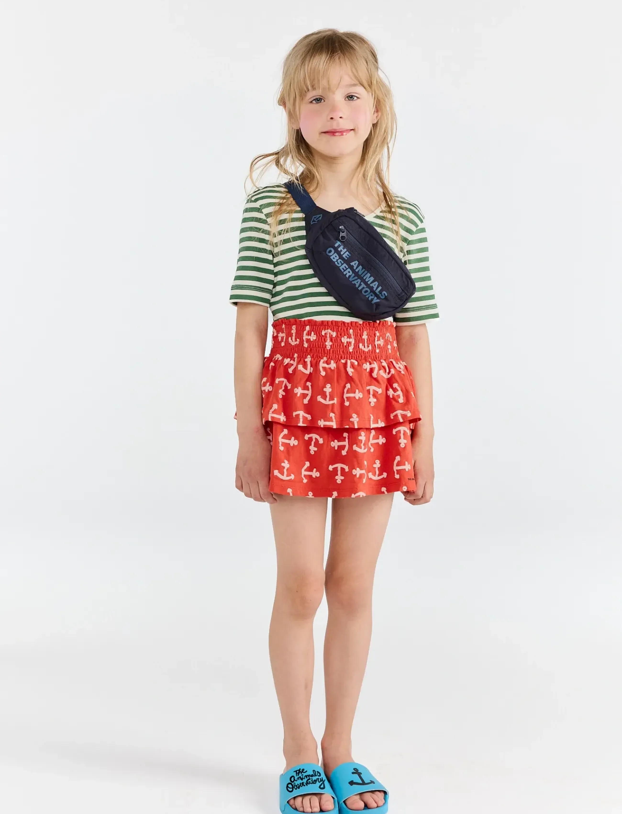 THE ANIMALS OBSERVATORY HIPPO KID TOP BLUE - Toppar & T-shirts - DARK GARDEN / green