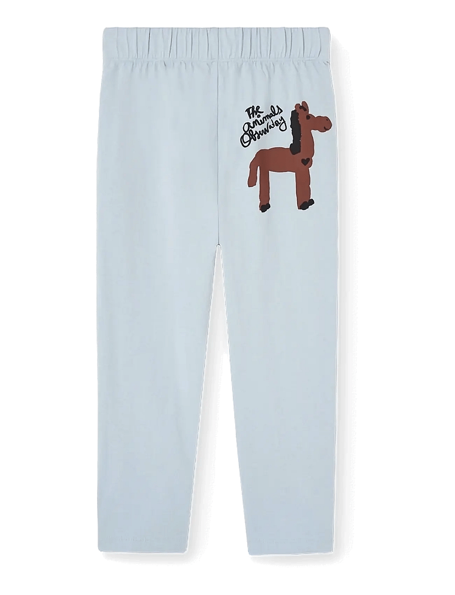 THE ANIMALS OBSERVATORY - HORSE KID PANTS BROWN STRIPES - sweatpants - blue - 2