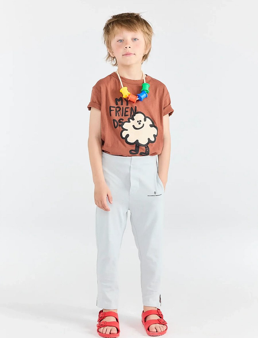 THE ANIMALS OBSERVATORY - HORSE KID PANTS BROWN STRIPES - sweatpants - blue - 0