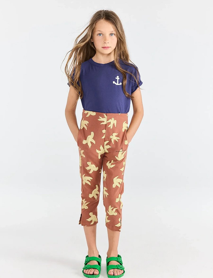 THE ANIMALS OBSERVATORY - HORSE KID PANTS BROWN STRIPES - sweatpants - brown - 0